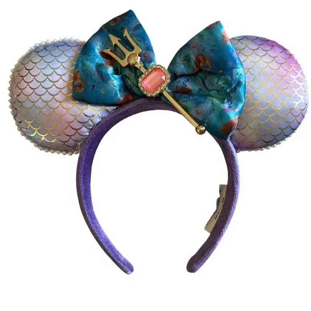 2023 The Little Mermaid Live Action Minnie Mouse Bow Ears Headband Disney Parks